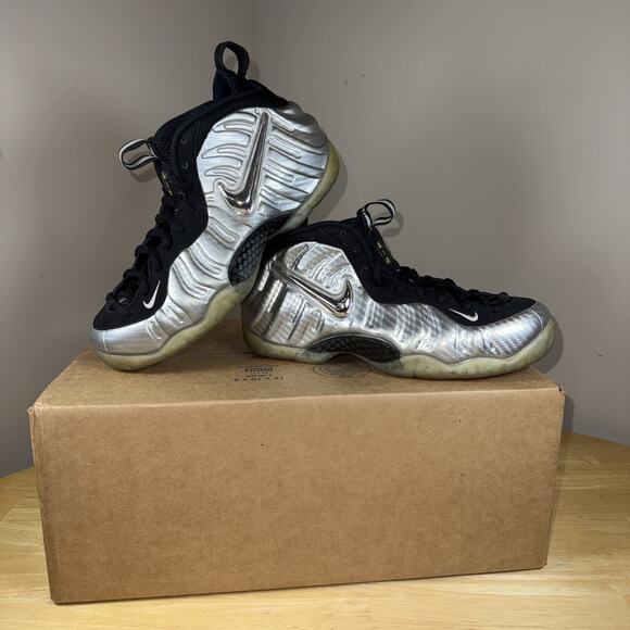 Size 8 Nike Air Foamposite Pro Metallic Silver Surfer 2017 No Box